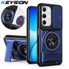 KEYSION Magnetic Phone Case for Realme C85 5G C85 Pro Slide Camera Protection Upright Kickstand 360 Ring Shockproof Back Cover