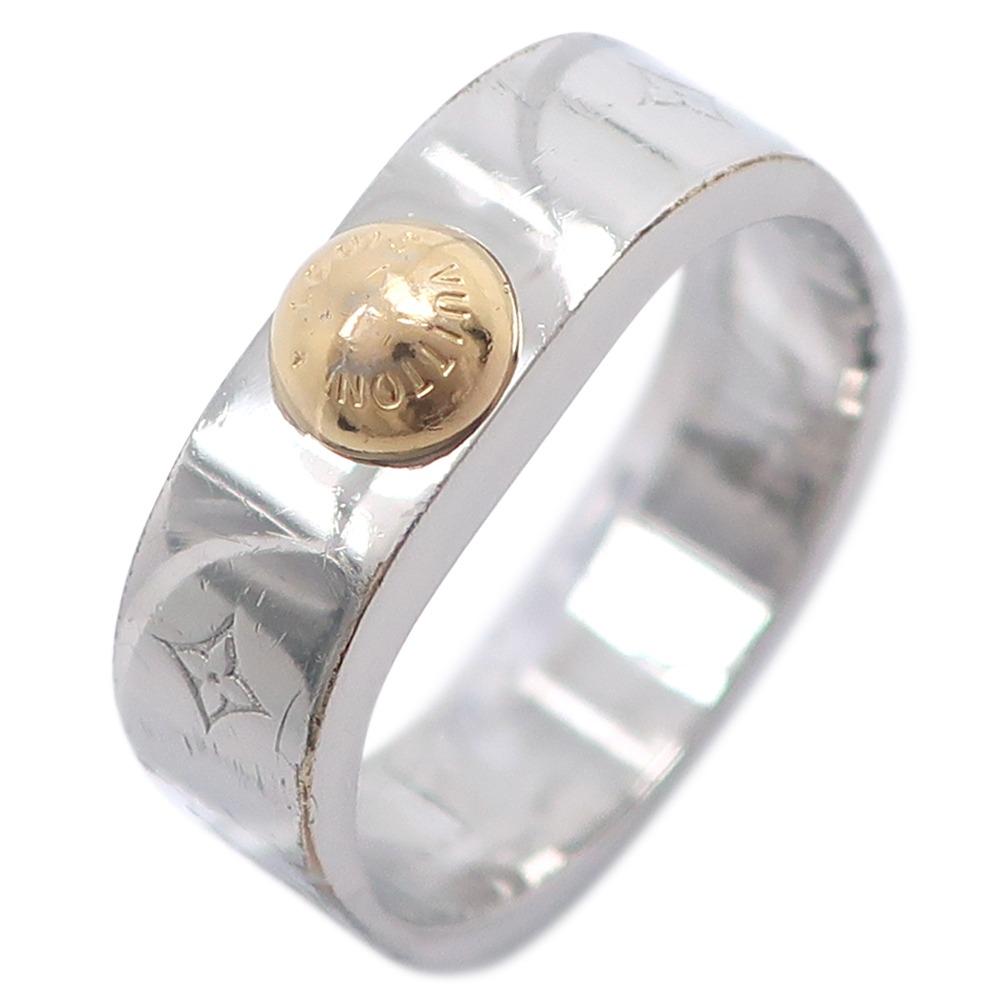 

LOUIS VUITTON Nanogram Ring M00218 metallic #7.8(US Size) 5.7g unisex Used