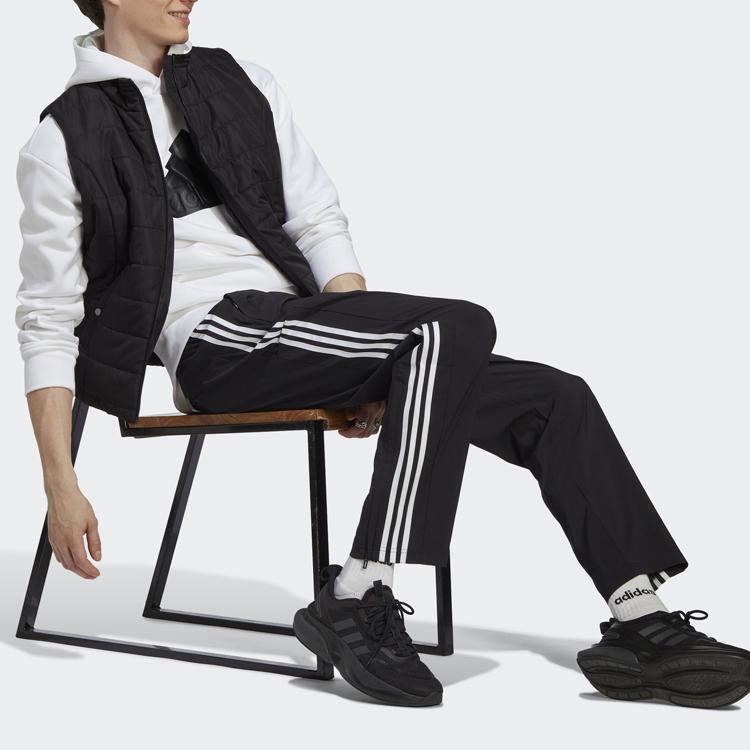 adidas Aeroready Essentials Stanford Trousers With Side Stripes And Drawstring Men Bottoms Black IC9415