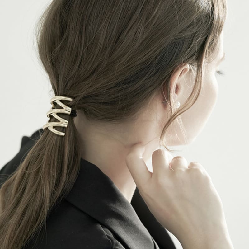 BESTY Old Money Look Metal Pony Hook Hair Cuff Hook Pony Hair Accessory Automatic Pin