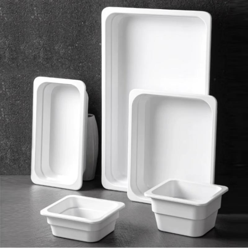Kemeiruite Melamine Serving Tray for Deli & Cold Dishes