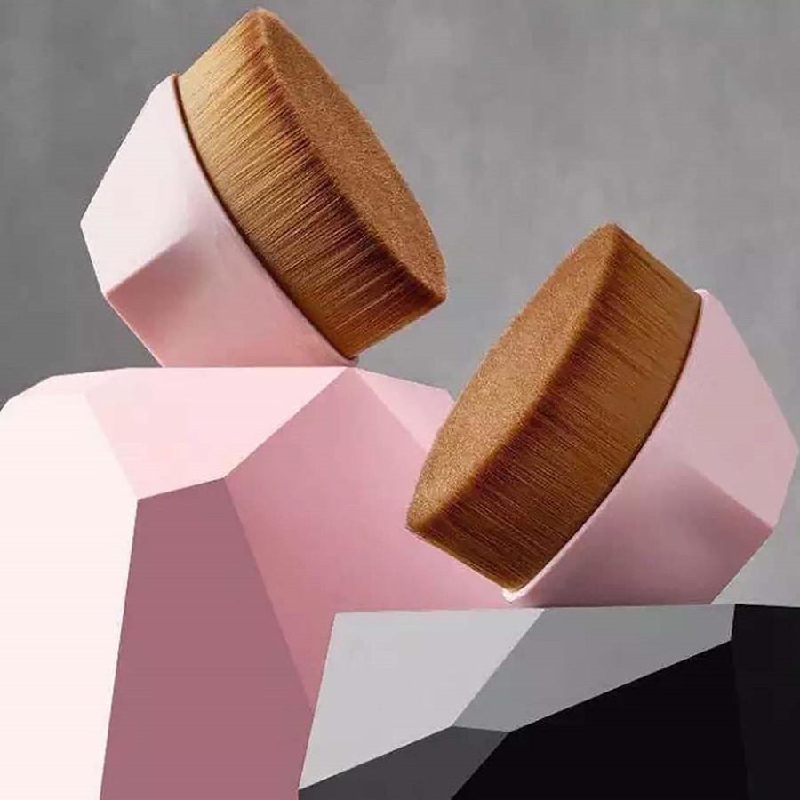 HMU OEM Professional China Make up Private Label Custom Your Logo Pink #55 Magic Makeup Liquid Foundation Brush