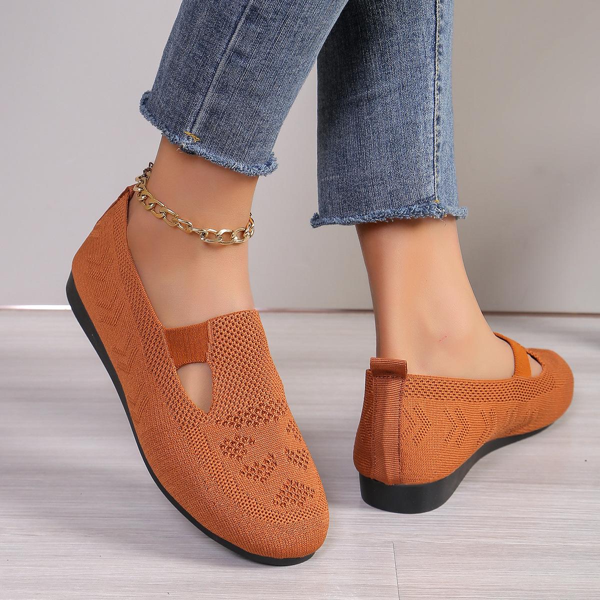 

Новые женские повседневные туфли из сетчатой ткани с одной педалью, модные универсальные прогулочные туфли для мам, женская обувь Doudou 43 темно-коричневого