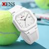 Unisex Luminous Square Quartz Wristwatch with Calendar