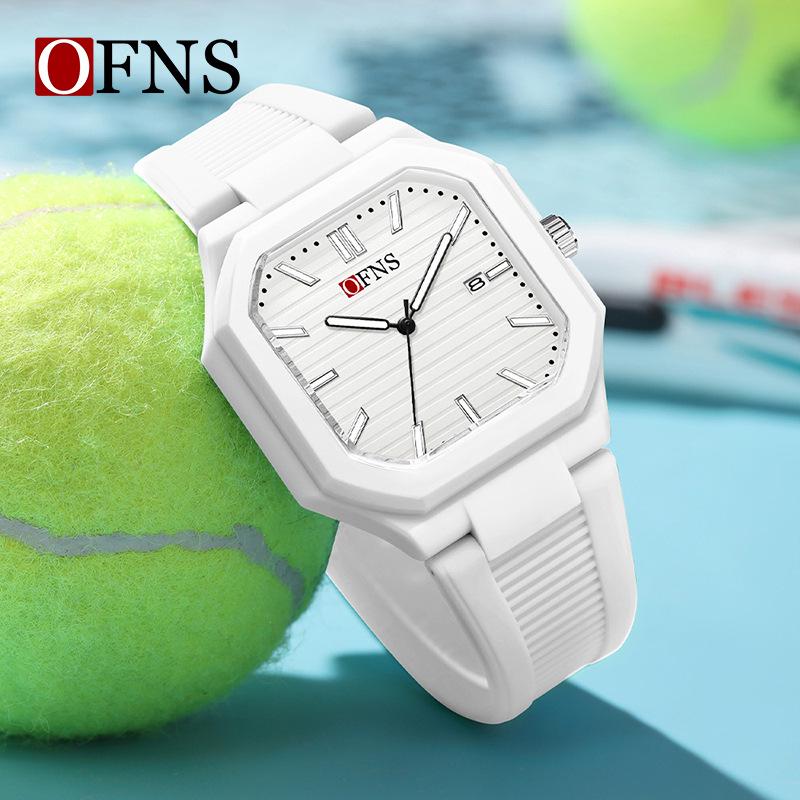 Unisex Luminous Square Quartz Wristwatch with Calendar