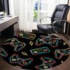 1pc Gaming Controllers Office Round Area Rug, Under Office Chairs Bedroom Living Room Home Decor, Room Deco