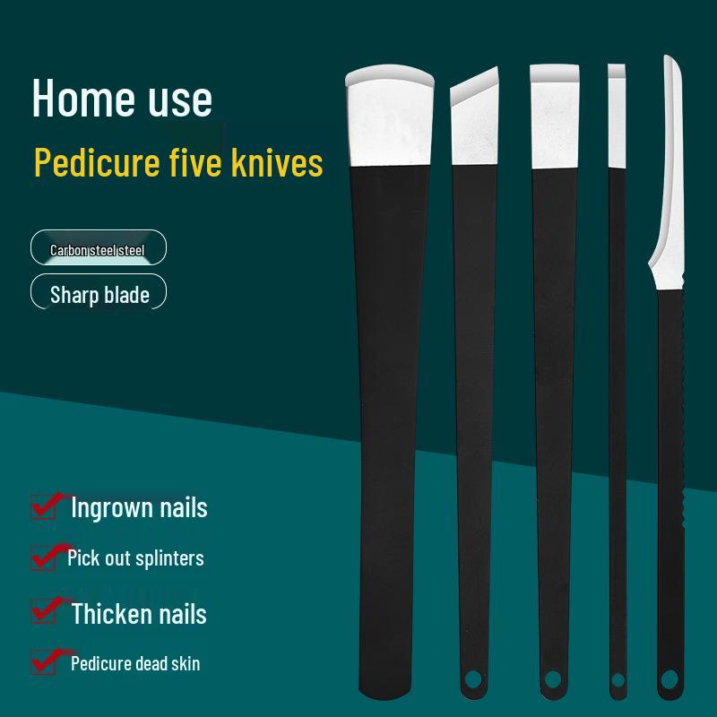

Gray Pedicure & Paring Knife Set: Callus Remover & Nail Clipper for Home Use