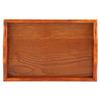 Portable Binaural Rectangle Shape   Wood Tea Coffee Food Serving Tray Plate (Light Color)