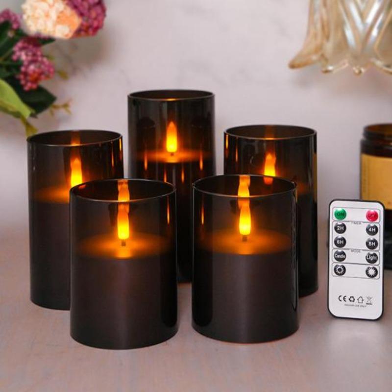 Velas LED Sem Chama a Pilhas Tremeluzentes Falsas Velas Elétricas de Pilar com Controle Remoto para Casamentos Decoração de Casa para Feriados