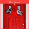 Classic Red Holiday Bow Door Hanging Decor Luxurious Touch For Christmas Festivities