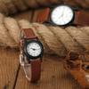 Leather Strap Quartz Watch Minimalist Classic Wristwatches Elegant Couples Watch  for Men