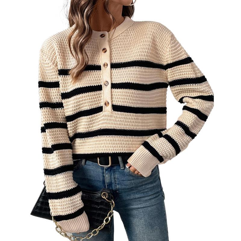 Women's Sweater, Striped for Fall and Winter