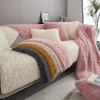 New Thickened Plush Sofa Cushion In Autumn And Winter, Modern Simple Thickened Non-Slip Sofa Cushion Towel, Backrest Pillow Cover