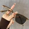 Outdoor Color Changing Minus Glasses Trendy Anti Blue Light Business Half Frame Myopia Eyewear Pochromic Sunglasses Diopter