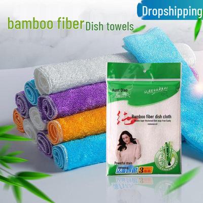 Qiao Yi Bamboo Fiber Thickened Dishcloths