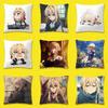 V-Violet E-Evergarden Throw Pillow Case For 45*45cm 40cm 55cm 50cm 30cm Square Car Pillowcase Shell