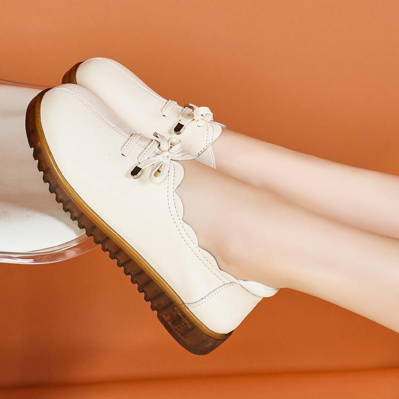 Damskie mokasyny skórzane buty płaskie do jazdy codzienne buty do chodzenia minimalistyczne letnie buty ciążowe dla dziewczyny plus size