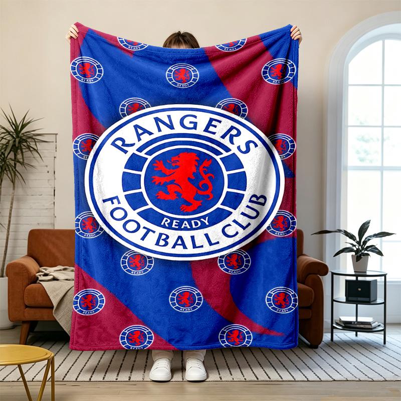 Rangers Football Club Weiches und bequemes Flanell Geeignet für Sofas Wohnzimmer Outdoor-Camping Reisen und auch ein tolles Jubiläumsgeschenk