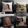 MMelanie MartinezZ Singer Cushion Cover Natural Linen Organic Fabric DoubleSided Printing Sofa Home Decor Gift Pillow Case