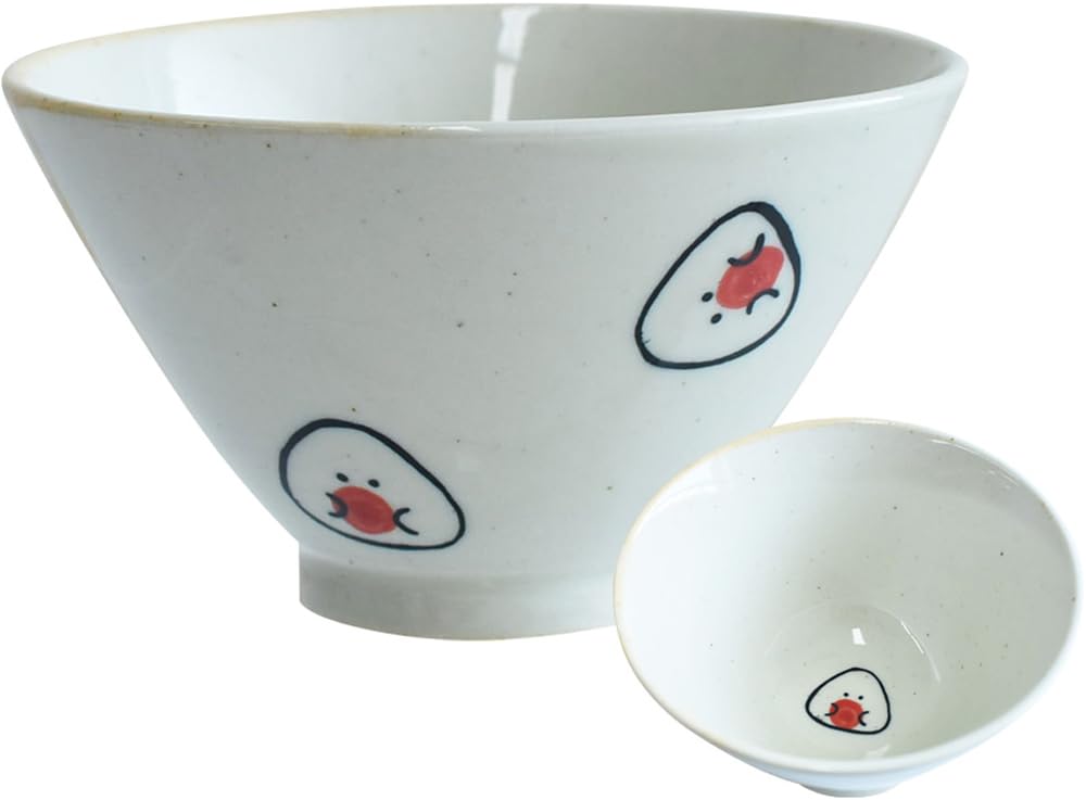 Ippinsha Gyutto Ume Rice Made in 47062 Onigiri-san Onigiri-san Bowl, Japan, Microwave/Dishwasher Safe, Gift,
