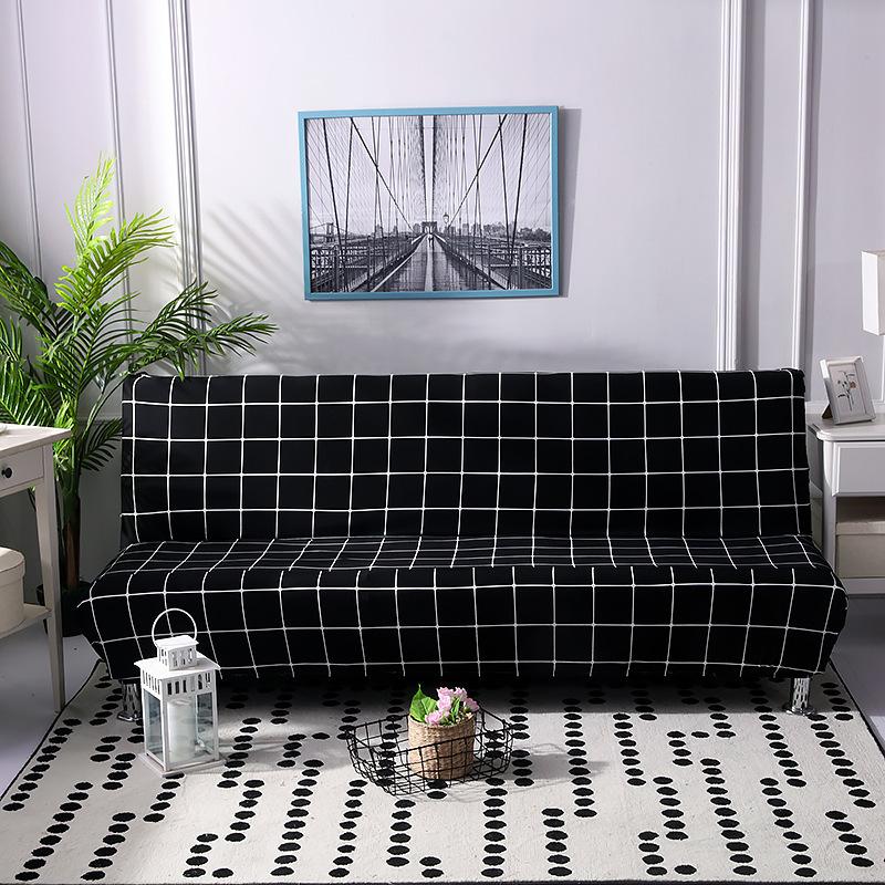 No Armrest Stretch Sofa Cover All-Inclusive Folding Sofa Bed Cover Cover Fitted Sheet Full Cover Sofa Cover