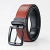[Double-Sided Use] Men'S Belt Rotatable Pin Buckle Cowhide Belt, Young And Middle-Aged Belt