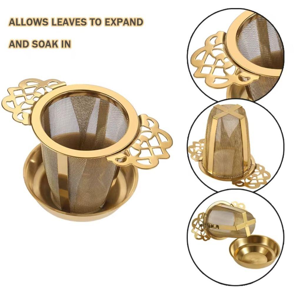 Fine Mesh Double Ear Tea Infuser Double-layer Coffee Filter Sieve Tea Strainers  for Teapots