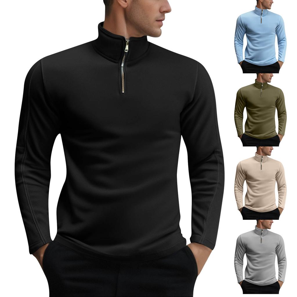 Ανδρικό μοντέρνο μπουφάν με όρθιο γιακά, ζεστό τζάκετ ορειβασίας, φλις μπουφάν