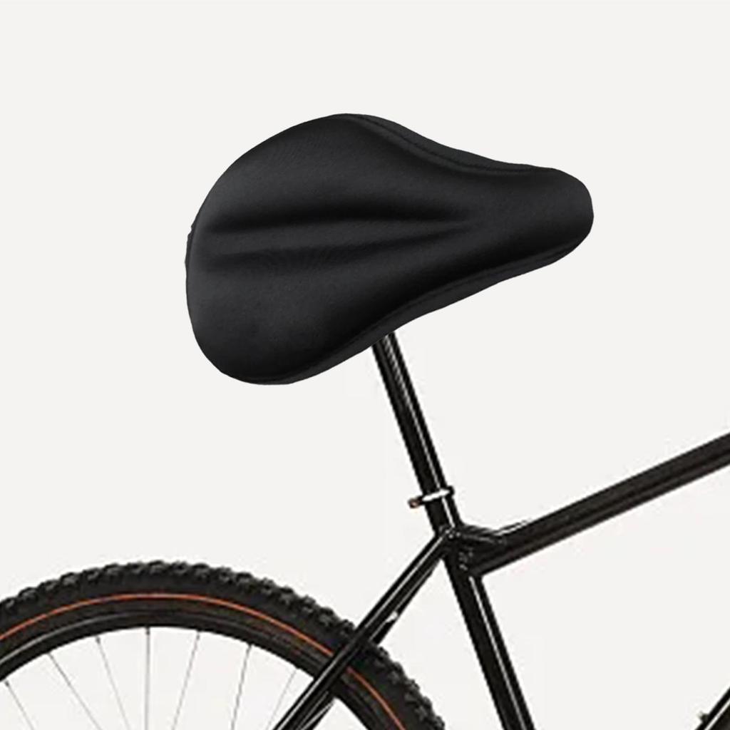 Bike Saddle Bicycle Cushion Cycling Accessories, Black Padded Seat, Seat Cover for
