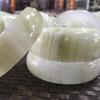 Afghanistan Jade Bangle for Women with Silk Wrap, Vertical Grain Design