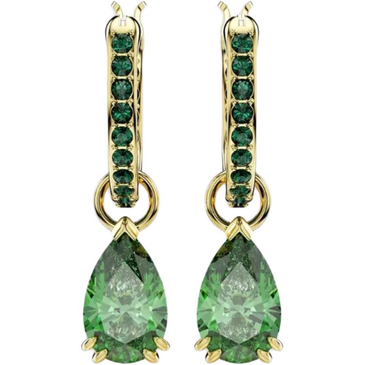 

Swarovski Attract Collection Crystal Earrings Unisex earrings Green 5723564 Box (Random Color)
