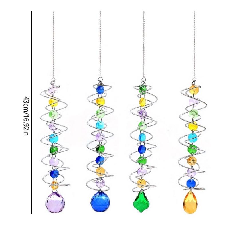3D Tailwinds Rotating Crystals Ball Suncatchers Rotating Stabilizers Hangings Decorations for Window Tree Wall Indoor Outdoor