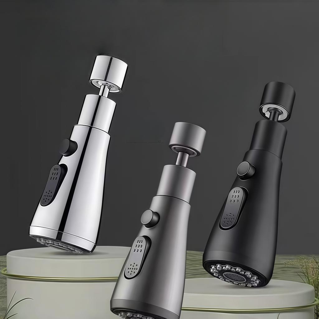 Kitchen 3 Modes Shower Head Kitchen Tap 360° Rotatable Flush High-Pressure Faucet Sprayer Tap Replacement Kitchen 3 Button Mixer