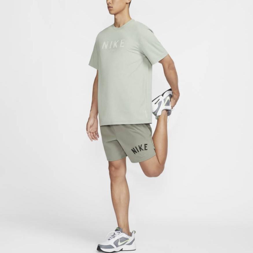 Nike Logo Round Neck Short Sleeve T-Shirt Men Tops Green ITS-HJ7008370