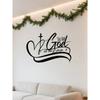 Wrought Iron Wall Art Home Decor Metal Wall Cross for Garden Easter Christmas Gift