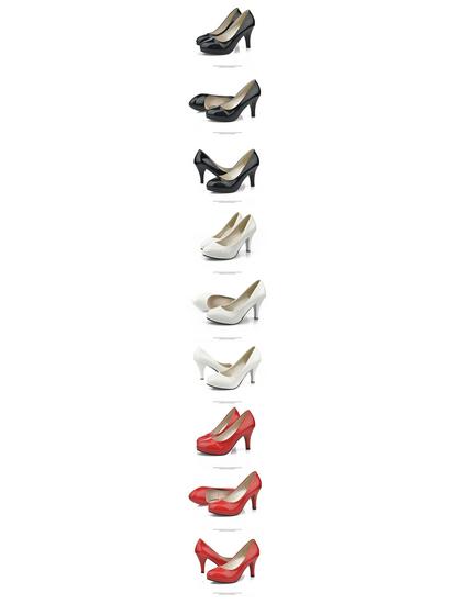 Schwarze Pumps mit runder Spitze und Stilettoabsatz für Damen