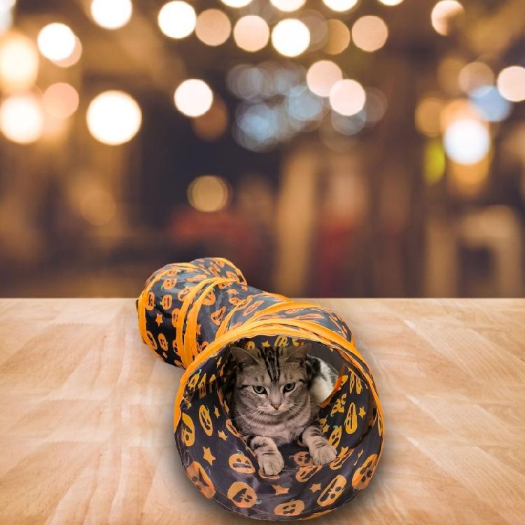 Cats Tunnel Tube Compactable Foldable Tunnels Toy for Indoor Cats Rabbits Pet