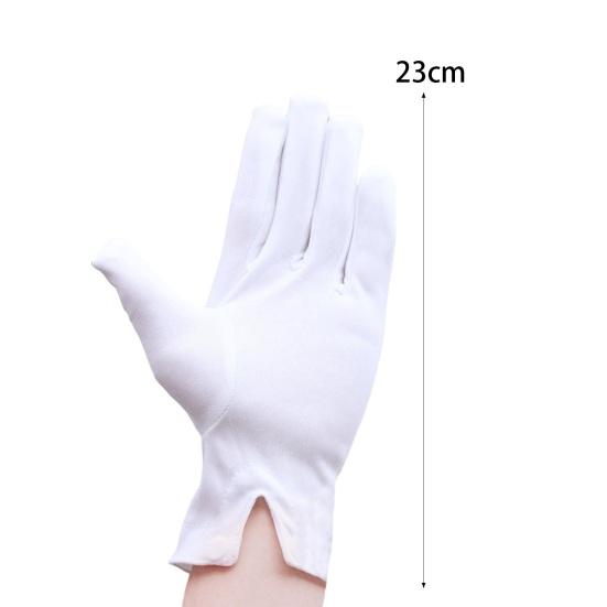 White Gloves Formal Tuxedo Uniform Gloves for Men Women Butler Gloves for Cosplay Party Jewelry Inspection Ceremony Guard
