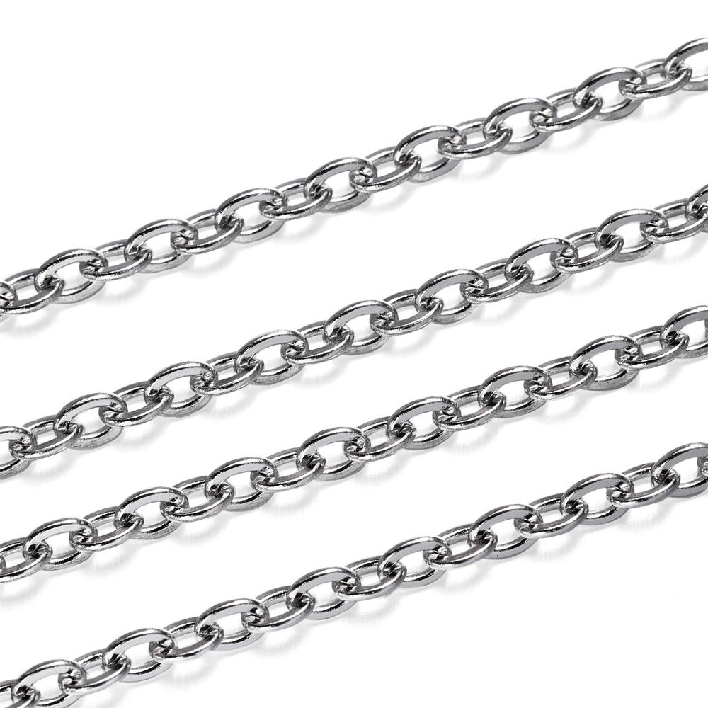 5Meters Never Fade Stainless Steel Multi Styles Necklace Chains for DIY Bracelet Chain Jewelry Making Findings Accessories