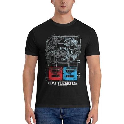 BattleBots Robot Schematics Logo Men's T-Shirt Unisex Black Tee Clothing