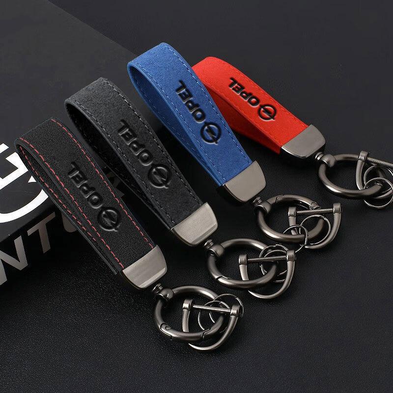 3D Emblem Leather Car Styling Keychain Buckle Key Chain Ring Gift For Opel OPC Astra Insignia Corsa Zafira Meriva Mokka Vivaro