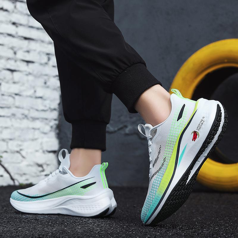 Running Shoes Men Air Men Thick-soled Mesh Breathable Anti-slip Casual Men Shoes Women Soft Lace-up Sports Shoes Women