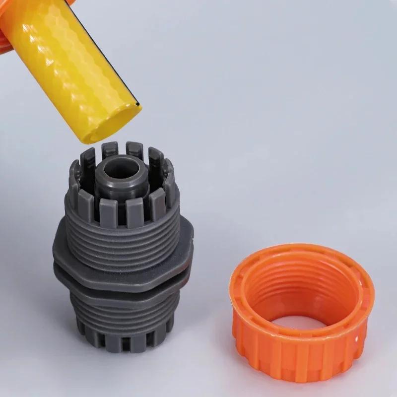 Garden Watering Hose Plastic Quick Connector 1/2" 3/4'' 1 Double Male Coupling Joint Adapter Extender Set for Pipe