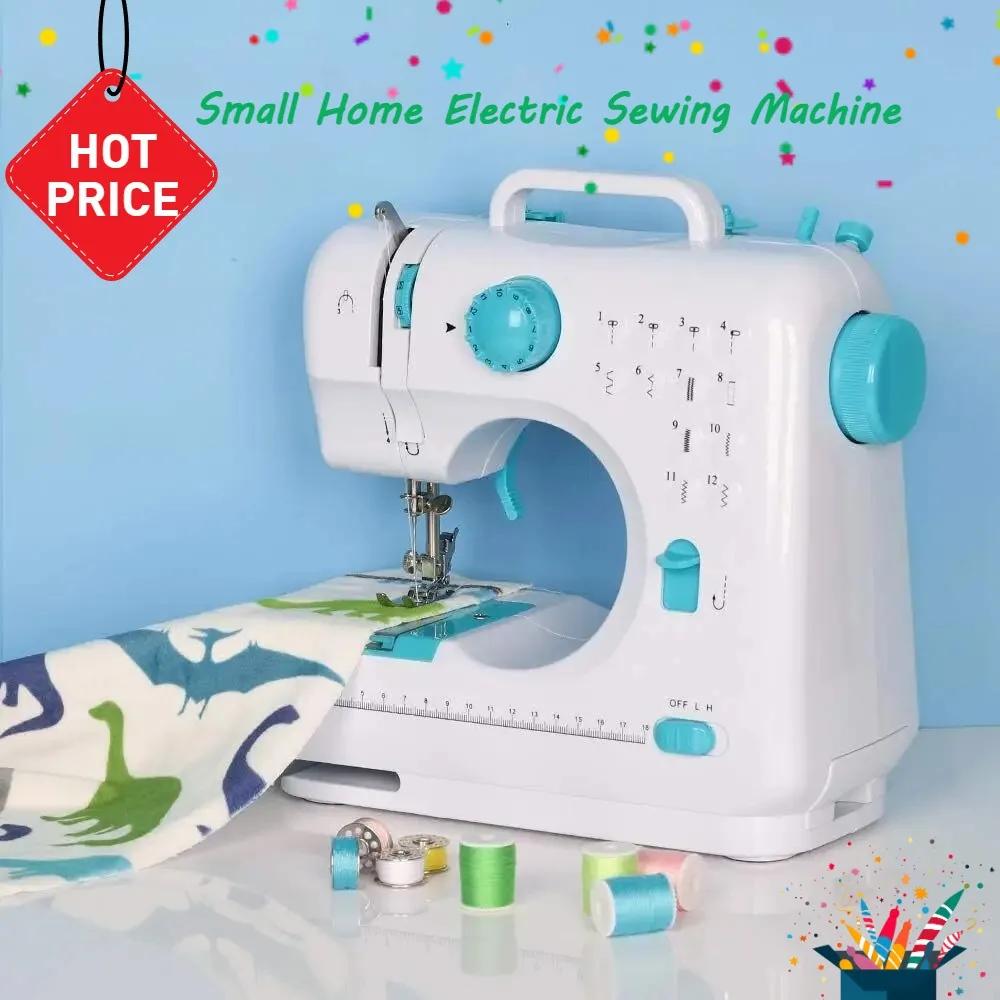 

12 kinds of stitches home small portable mini sewing machine electric lockstitch machine car foot automatic tailoring machine синій