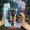 1PC Cool Skull Street Art 750ml Color Plastic Sports Water Bottle Leakproof Flip Straw Lid Suitable for Sports Office Home Use
