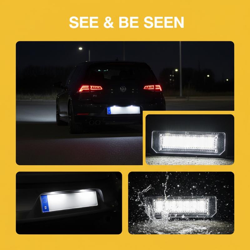1/2pcs 12V Car's LED License Plate Lights For CC Eos Golf 4 5 6 7 LED Number License Plate Lights With Canbus Exterior Accessor