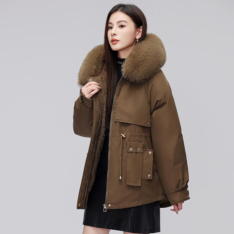 Short Pie Overcomes Women's Winter New Down Cotton Clothes Thickened and Fleece Large Size Warm Jacket