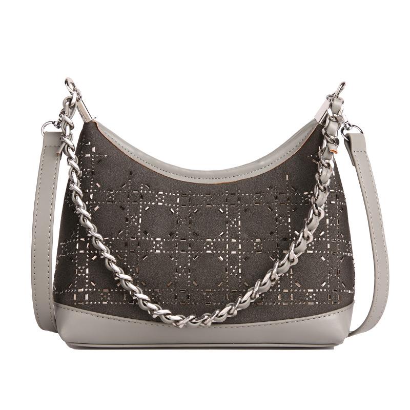 Small-scale Diamond-studded Underarm Bag, Chain Strap Handbag, Versatile Crossbody Bag