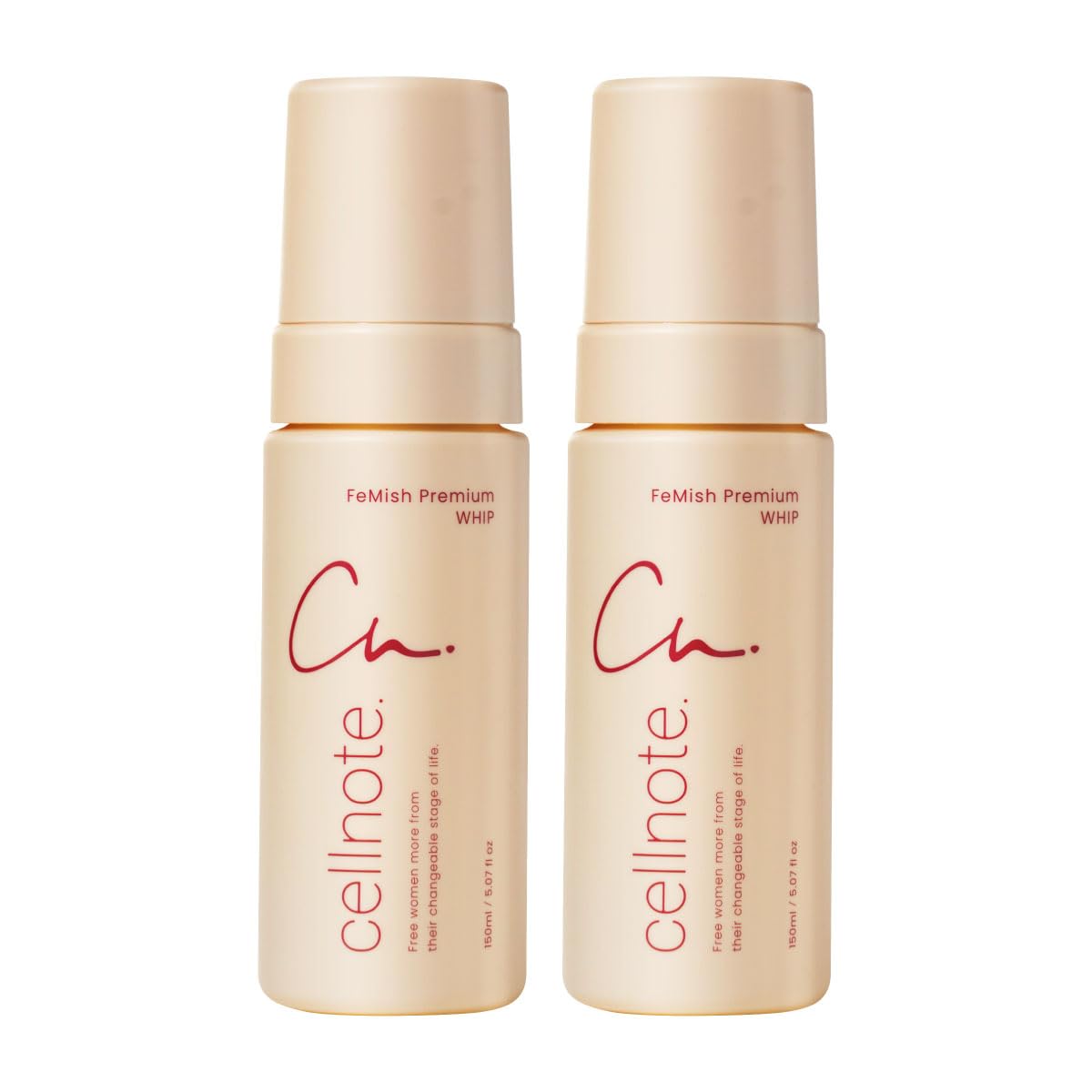 

cellnote. FeMish Premium WHIP (2-pack) with serial number. A foaming cream for the delicate area. Contains ceramide, rice bran extract, and vitamin C