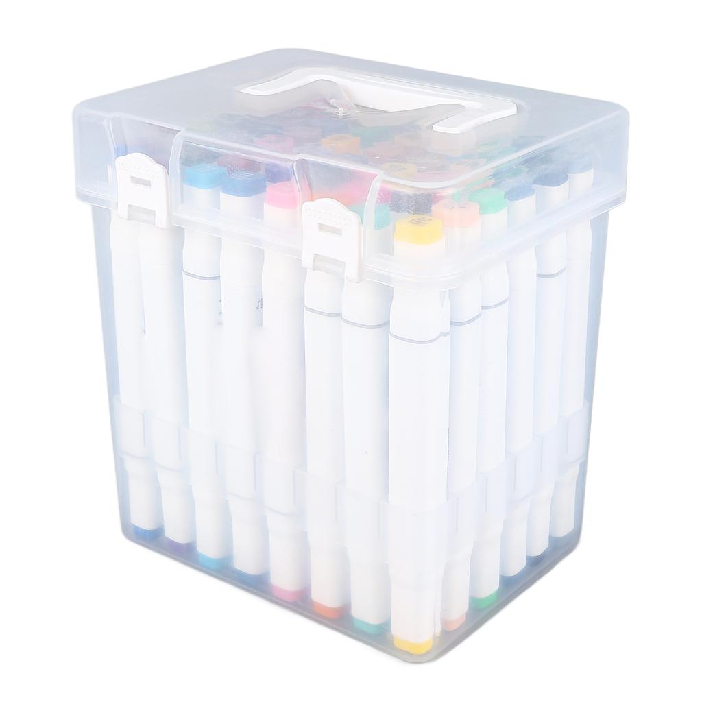 48 st Graffiti-markörer Oljebaserat bläck Dubbelsidiga Rika färger Förpackade i låda Färgpennor för DIY-hantverk Barn Vuxna